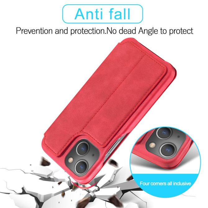 Housse iPhone 13 mini LC.IMEEKE Portefeuille Rétro