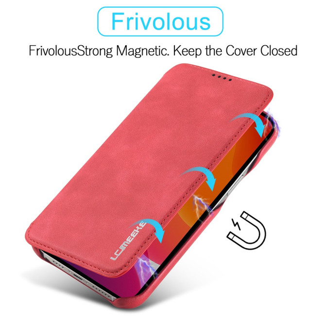 Housse iPhone 13 mini LC.IMEEKE Portefeuille Rétro