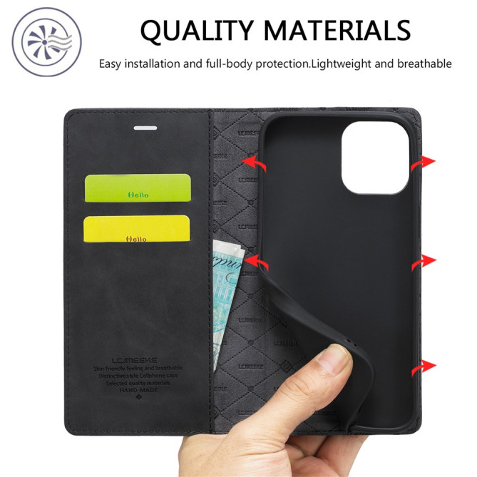 Housse iPhone 13 mini LC.IMEEKE Portefeuille Magnétique