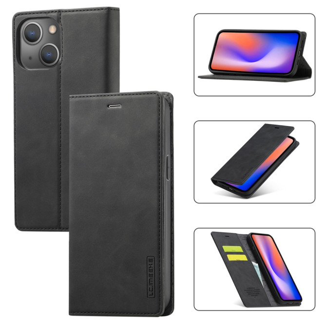 Housse iPhone 13 mini LC.IMEEKE Portefeuille Magnétique