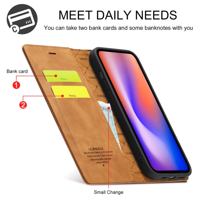 Housse iPhone 13 mini LC.IMEEKE Portefeuille Magnétique