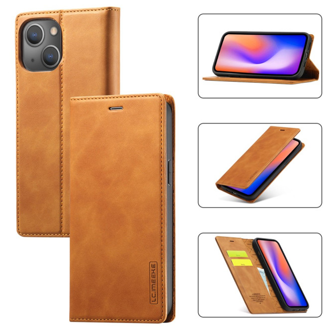 Housse iPhone 13 mini LC.IMEEKE Portefeuille Magnétique