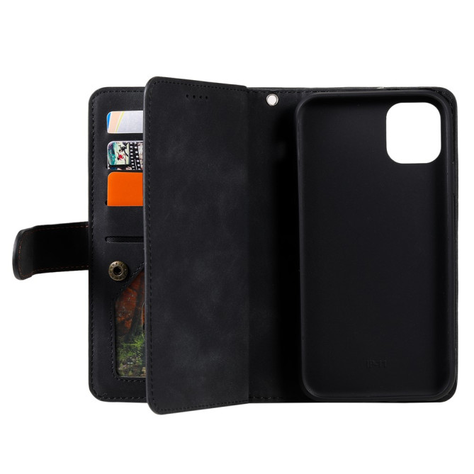 Housse iPhone 13 mini Portefeuille Support avec Dragonne