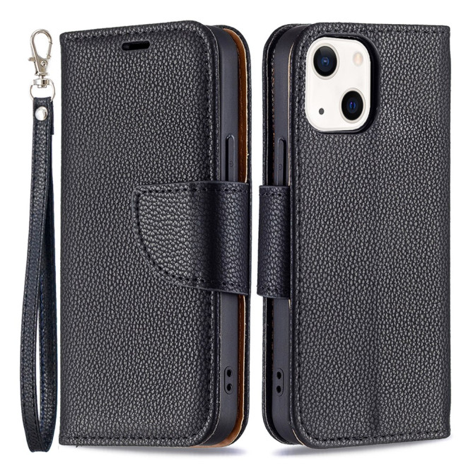 Housse iPhone 13 mini Portefeuille Support Litchi Modèle 4
