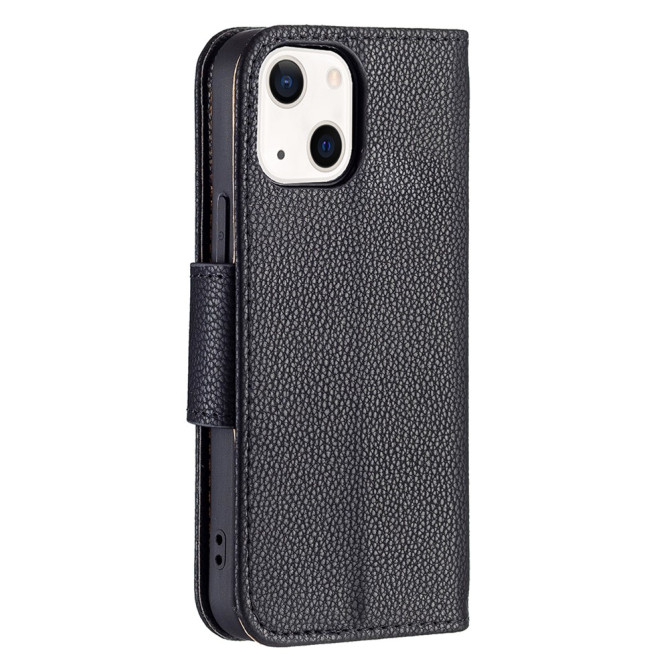 Housse iPhone 13 mini Portefeuille Support Litchi Modèle 4