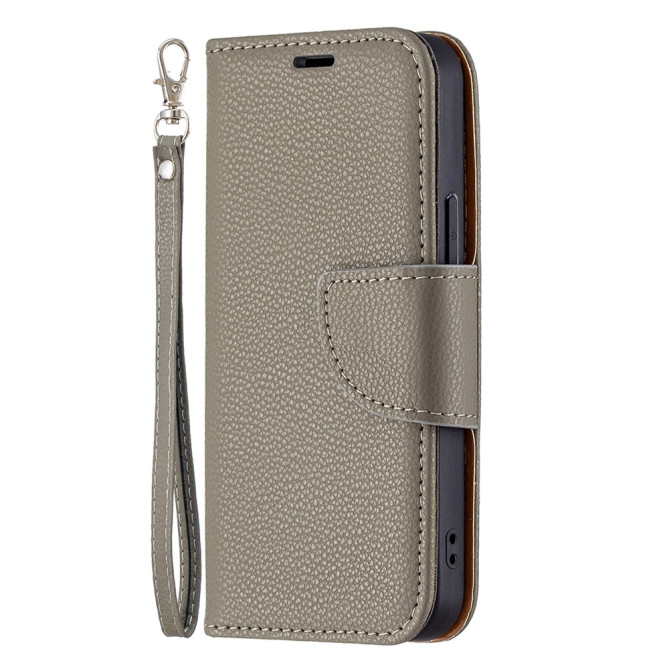 Housse iPhone 13 mini Portefeuille Support Litchi Modèle 4