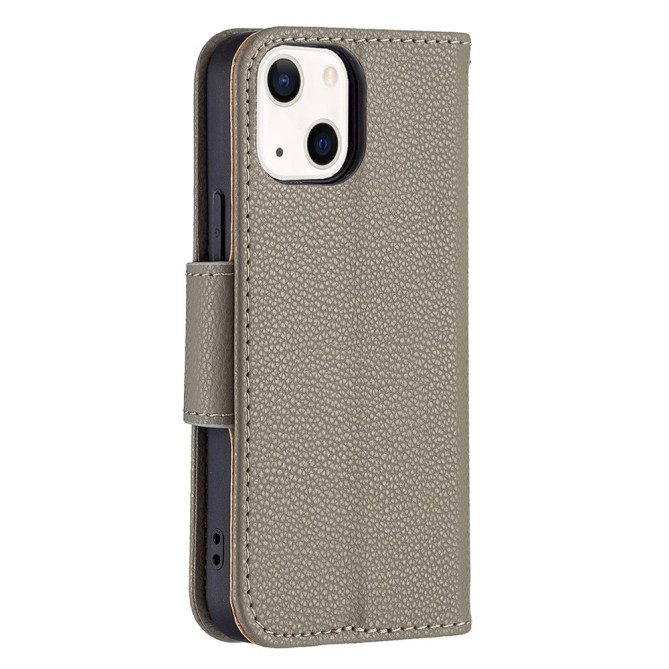 Housse iPhone 13 mini Portefeuille Support Litchi Modèle 4
