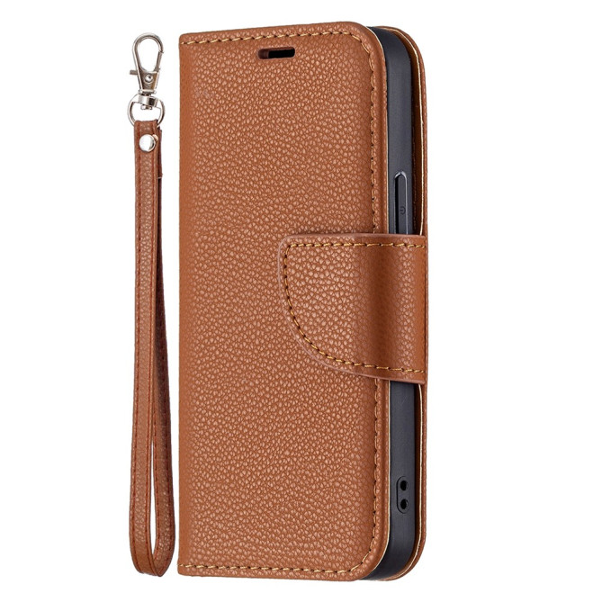 Housse iPhone 13 mini Portefeuille Support Litchi Modèle 4