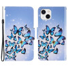 Housse iPhone 13 mini Papillon Bleu Portefeuille Support