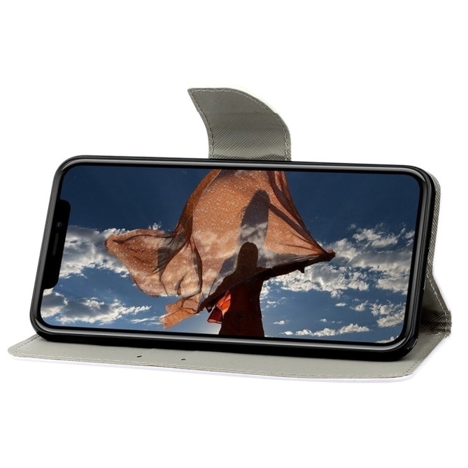 Housse iPhone 13 mini Papillon Bleu Portefeuille Support
