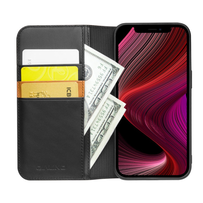 Housse iPhone 13 mini QIALINO Portefeuille Support Modèle 2