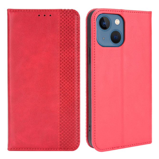 Housse iPhone 13 mini Portefeuille Support Rétro