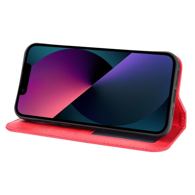 Housse iPhone 13 mini Portefeuille Support Rétro