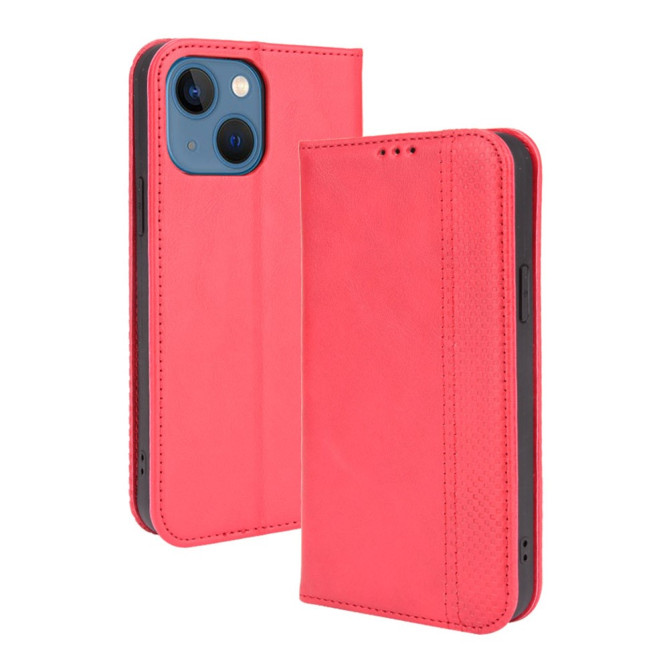 Housse iPhone 13 mini Portefeuille Support Rétro