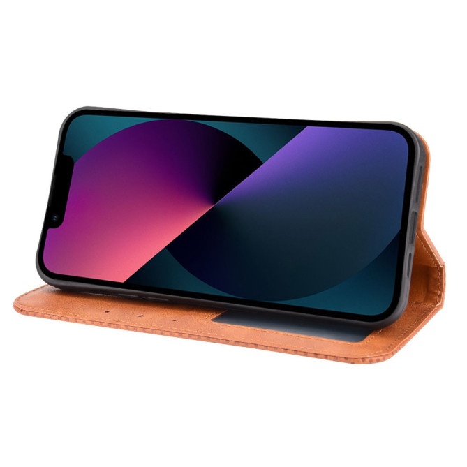 Housse iPhone 13 mini Portefeuille Support Rétro