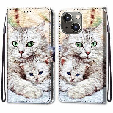 Housse iPhone 13 mini Big Cat Hugs Kitten