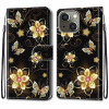 Housse iPhone 13 mini Golden Flowers And Butterflies