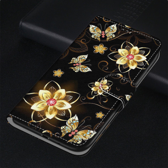 Housse iPhone 13 mini Golden Flowers And Butterflies