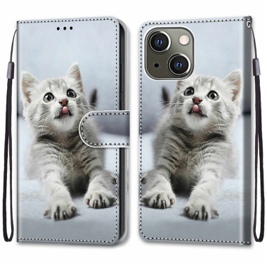 Housse iPhone 13 mini Grey Cat