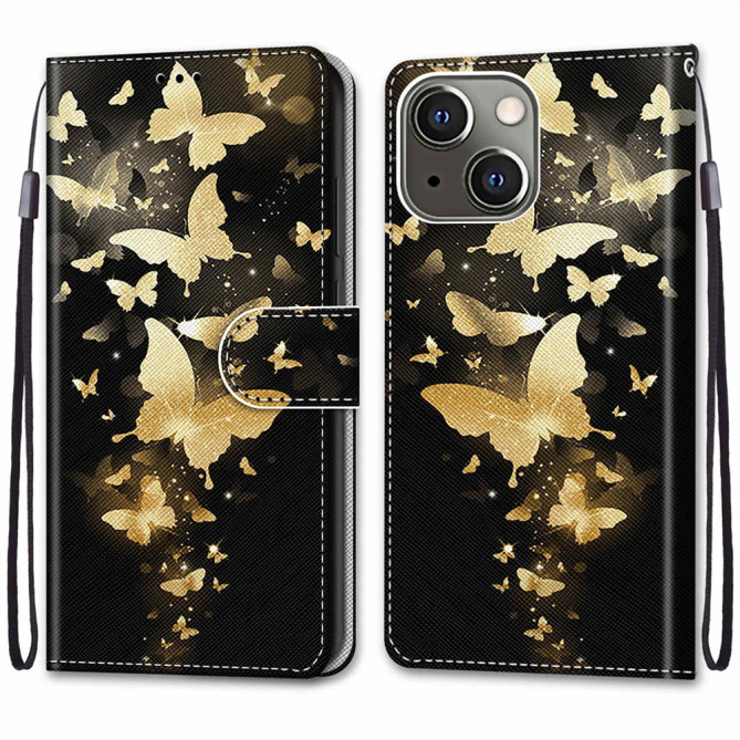 Housse iPhone 13 mini Golden Butterflies Modèle 2