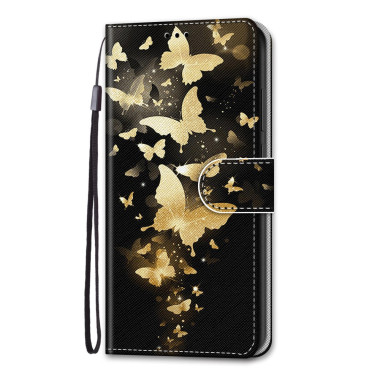 Housse iPhone 13 mini Golden Butterflies Modèle 2