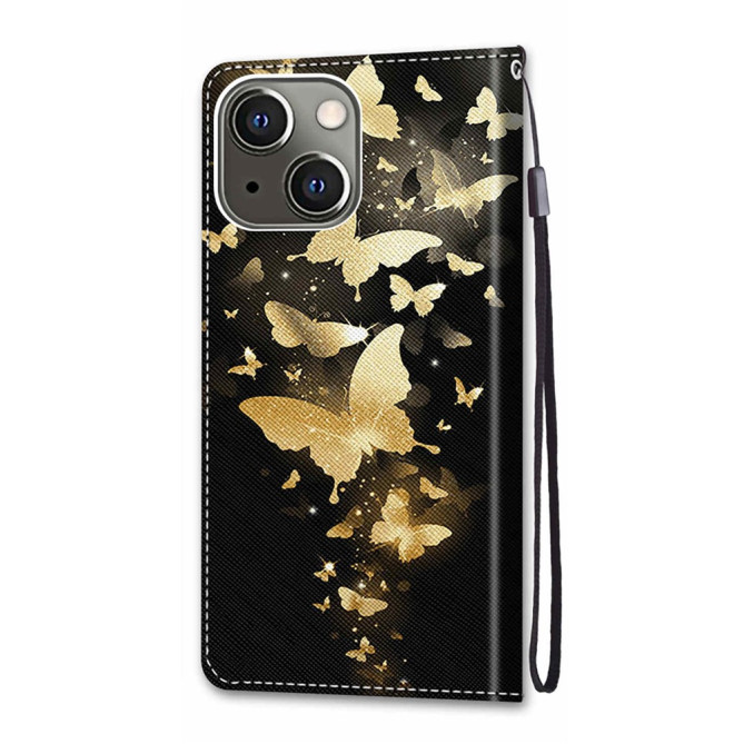 Housse iPhone 13 mini Golden Butterflies Modèle 2