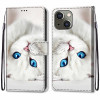Housse iPhone 13 mini White Cat