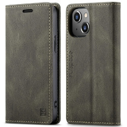 Housse iPhone 13 mini AUTSPACE Portefeuille RFID Rétro