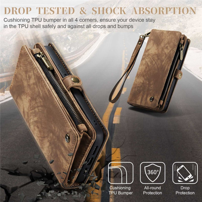 Housse iPhone 13 mini CASEME Portefeuille Support Détachable