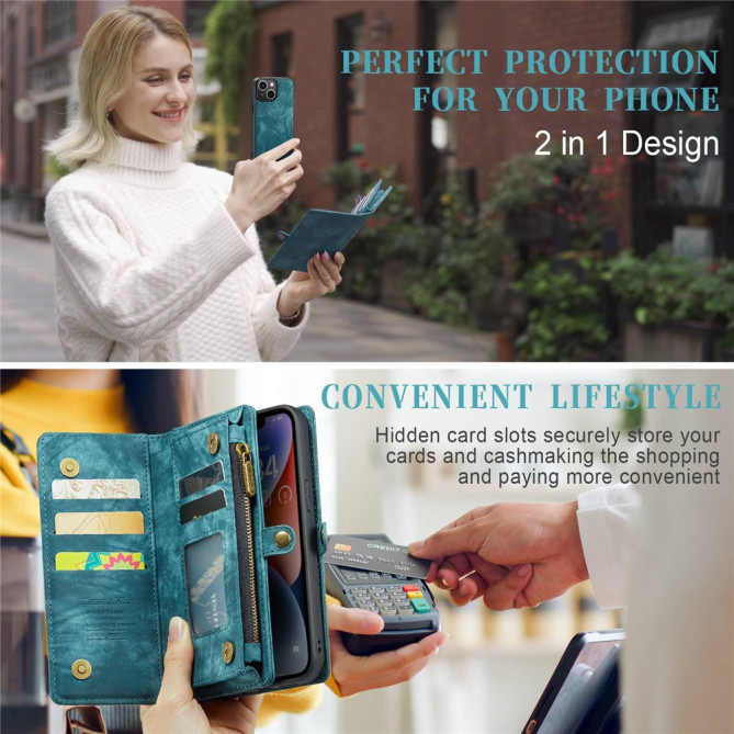 Housse iPhone 13 mini CASEME Portefeuille Support Détachable