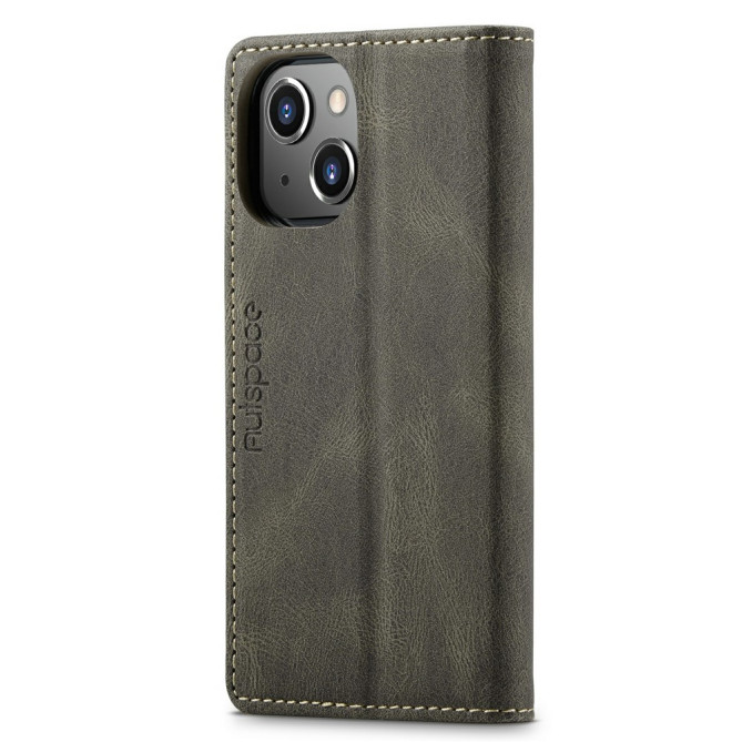 Housse iPhone 13 mini AUTSPACE Portefeuille RFID Rétro