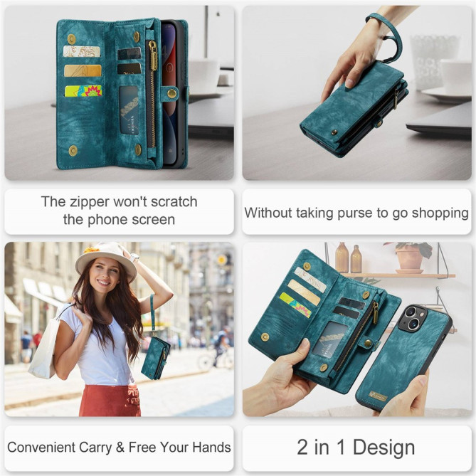 Housse iPhone 13 mini CASEME Portefeuille Support Détachable