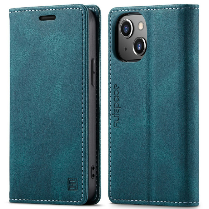 Housse iPhone 13 mini AUTSPACE Portefeuille RFID Rétro