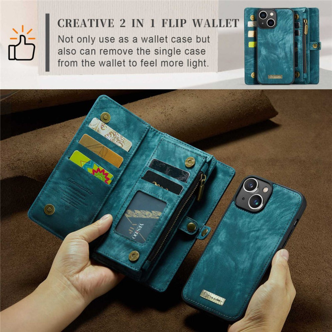 Housse iPhone 13 mini CASEME Portefeuille Support Détachable