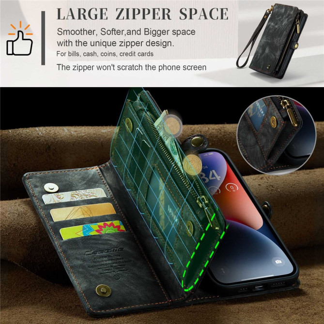 Housse iPhone 13 mini CASEME Portefeuille Support Détachable