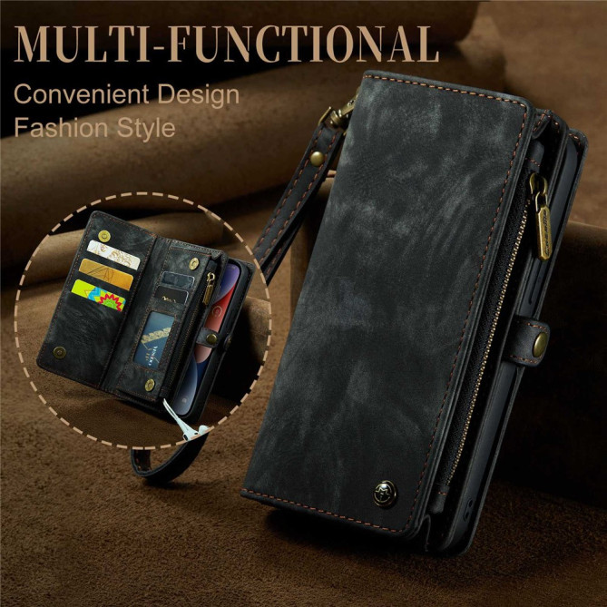 Housse iPhone 13 mini CASEME Portefeuille Support Détachable