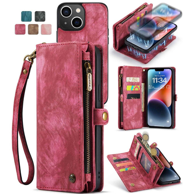 Housse iPhone 13 mini CASEME Portefeuille Support Détachable
