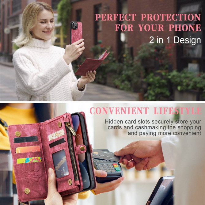 Housse iPhone 13 mini CASEME Portefeuille Support Détachable