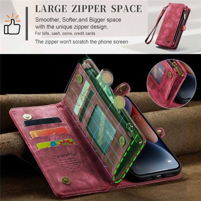 Housse iPhone 13 mini CASEME Portefeuille Support Détachable
