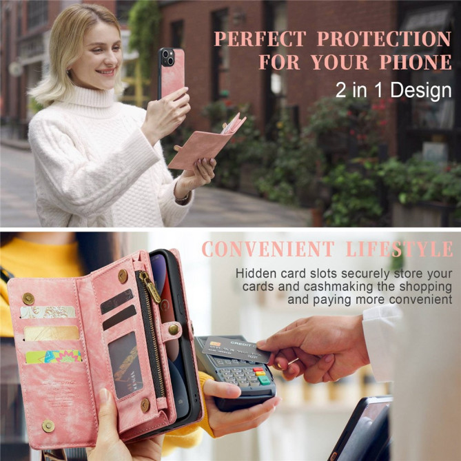 Housse iPhone 13 mini CASEME Portefeuille Support Détachable