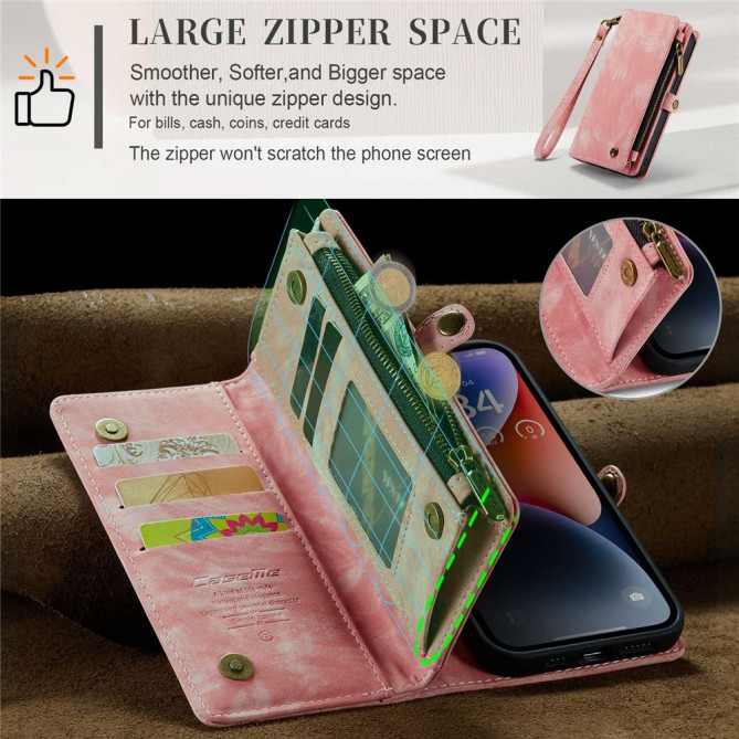 Housse iPhone 13 mini CASEME Portefeuille Support Détachable