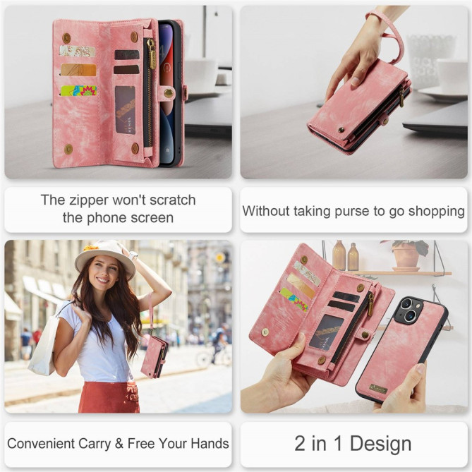 Housse iPhone 13 mini CASEME Portefeuille Support Détachable
