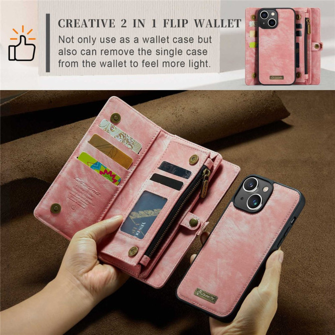 Housse iPhone 13 mini CASEME Portefeuille Support Détachable
