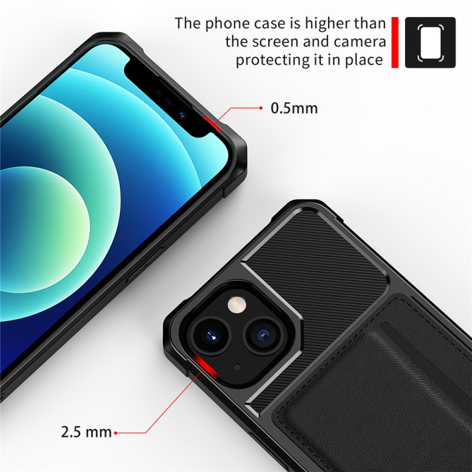 Coque iPhone 13 mini YB Portefeuille Modèle 5