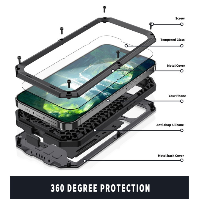 Housse iPhone 13 mini Waterproof avec Support