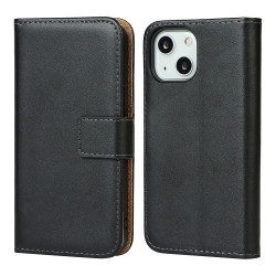Housse iPhone 13 mini Portefeuille Support Cuir Véritable Modèle 2