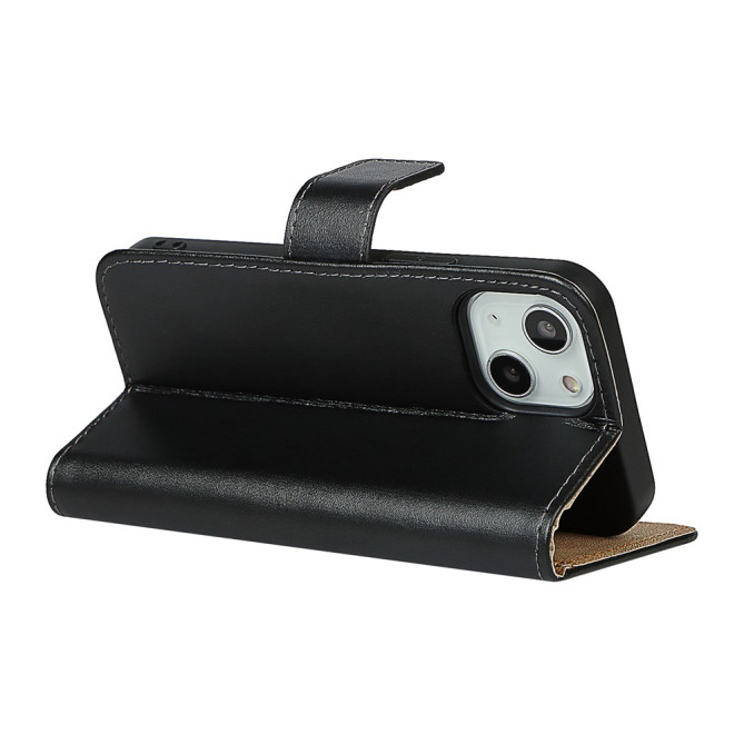 Housse iPhone 13 mini Portefeuille Support Cuir Véritable Modèle 2