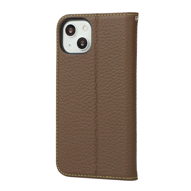 Housse iPhone 13 mini Portefeuille Support Cuir Véritable Modèle 3