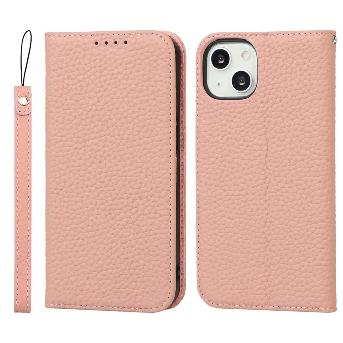 Housse iPhone 13 mini Portefeuille Support Cuir Véritable Modèle 3