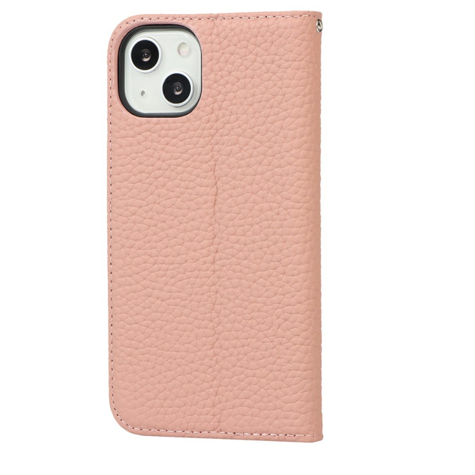 Housse iPhone 13 mini Portefeuille Support Cuir Véritable Modèle 3